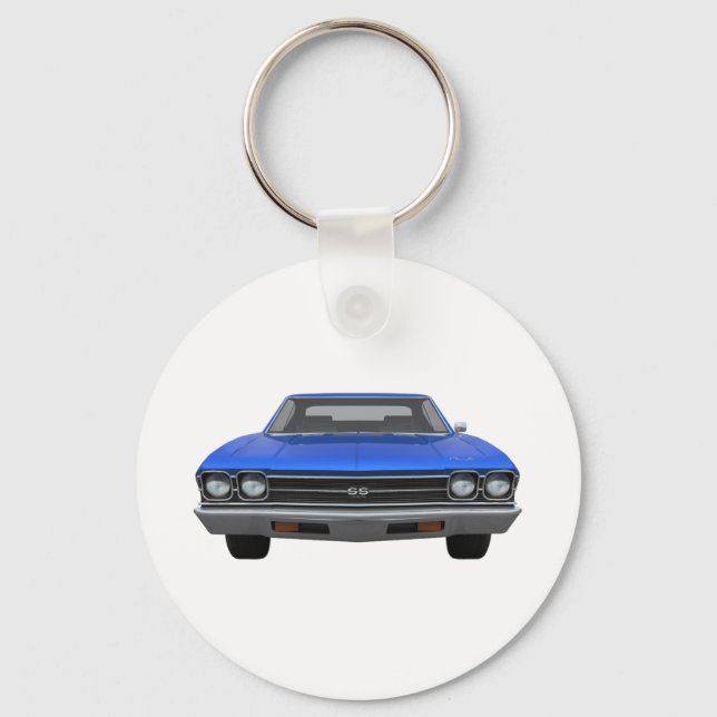 1969 Chevelle SS: Blue Finish Key Ring (Front)