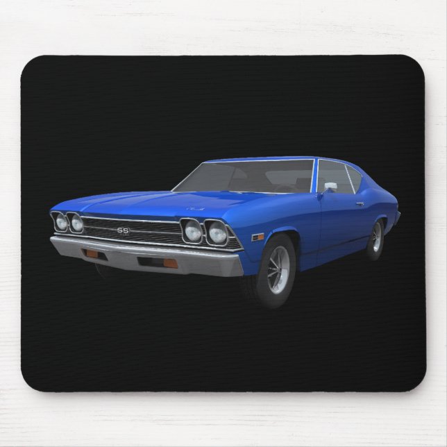 1969 Chevelle SS: Blue Finish: Mousepad (Front)