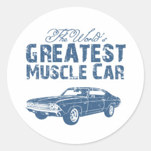 1969 Chevrolet Chevelle 396 SS Classic Round Sticker