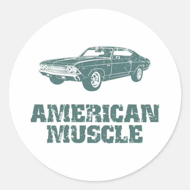 1969 Chevrolet Chevelle 396 SS Classic Round Sticker (Front)