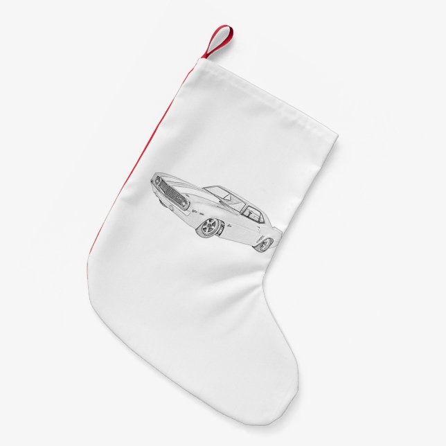 1969 Chevy Camaro Small Christmas Stocking (Front (Hanging))