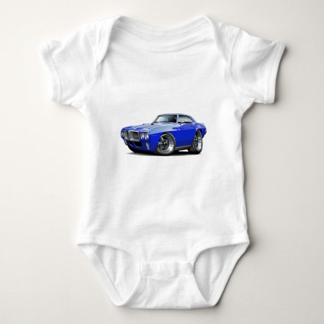 1969 Firebird Blue Car Baby Bodysuit (Front)