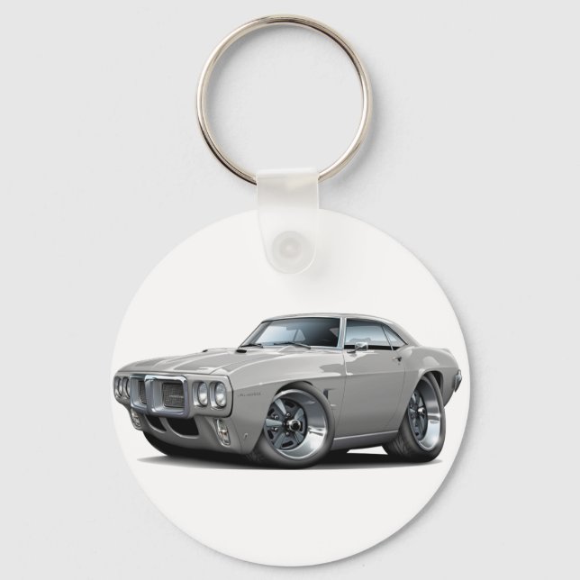 1969 Firebird Silver Car Key Ring (Front)
