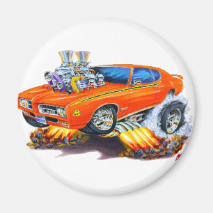 1969 GTO Judge Orange Car Magnet