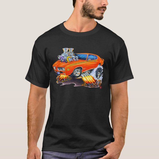 1969 GTO Judge Orange Car T-Shirt (Front)