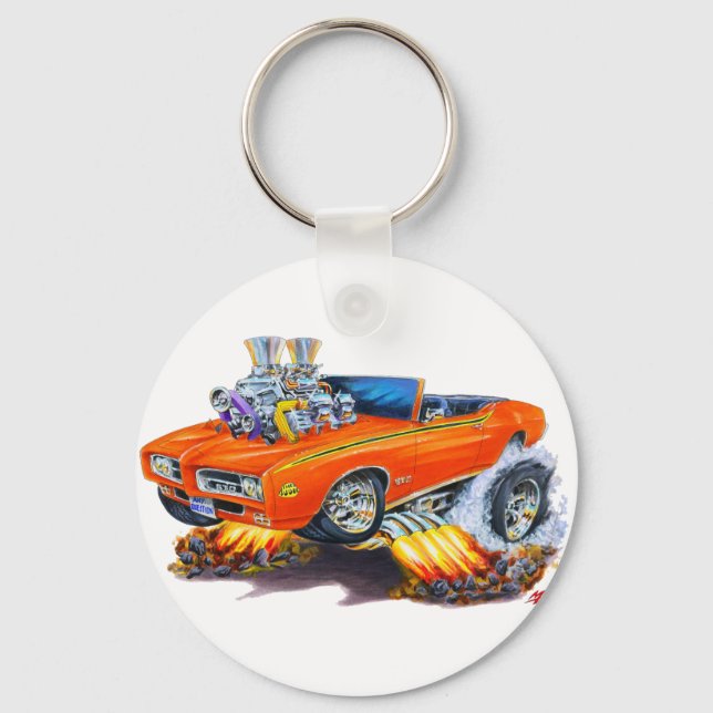 1969 GTO Judge Orange Convertible Key Ring (Front)