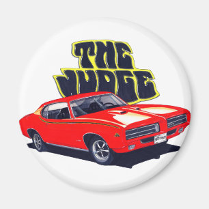 1969 GTO Judge Red Car Magnet