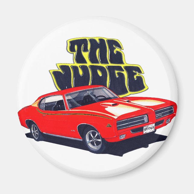 1969 GTO Judge Red Car Magnet (Front)