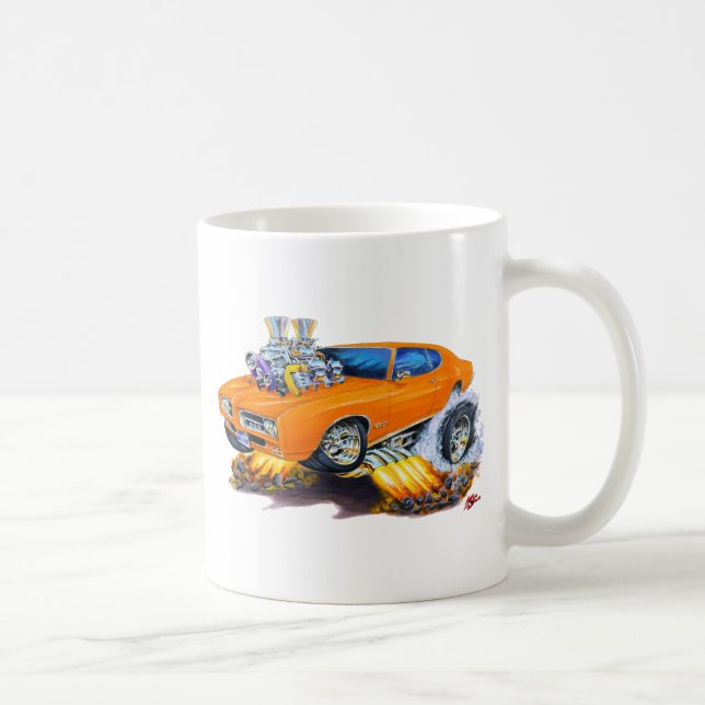 1969 GTO Orange Car Coffee Mug (Right)