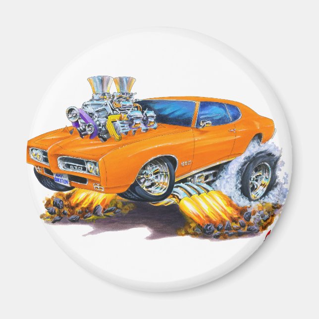 1969 GTO Orange Car Magnet (Front)