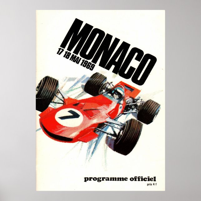 1969 Monaco grand prix Poster (Front)