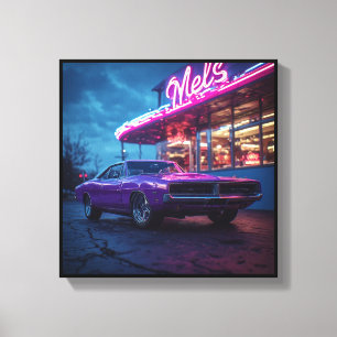 1969 Plum Crazy Purple Dodge Charger RT Canvas Print