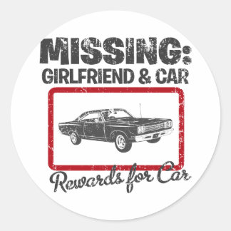 1969 Plymouth Road Runner Classic Round Sticker