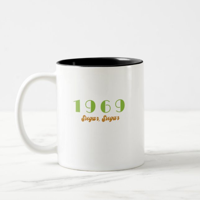 1969 Top Song, Sugar, Sugar Two-Tone Coffee Mug (Left)