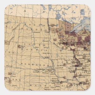 196 Value lumber, timber/sq mile Square Sticker