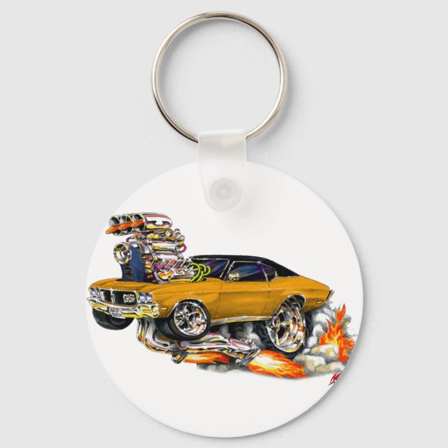 1970-72 Buick GS Orange Car Key Ring (Front)