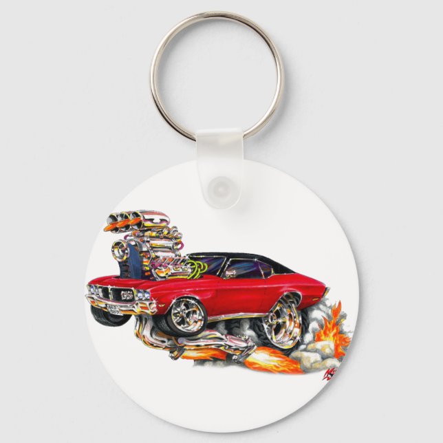1970-72 Buick GS Red Car Key Ring (Front)
