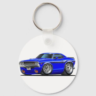 1970-72 Challenger Blue Car Key Ring
