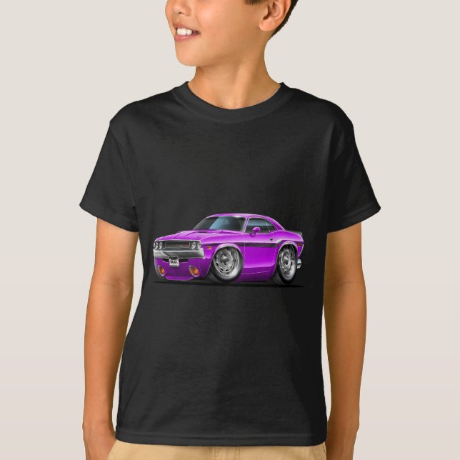 1970-72 Challenger Purple Car T-Shirt (Front)