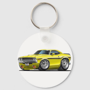 1970-72 Challenger Yellow Car Key Ring