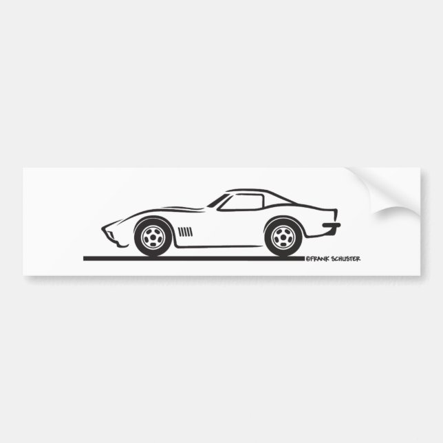 1970-72 Corvette Bumper Sticker (Front)