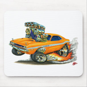 1970-72 Dodge Challenger Orange Car Mouse Pad