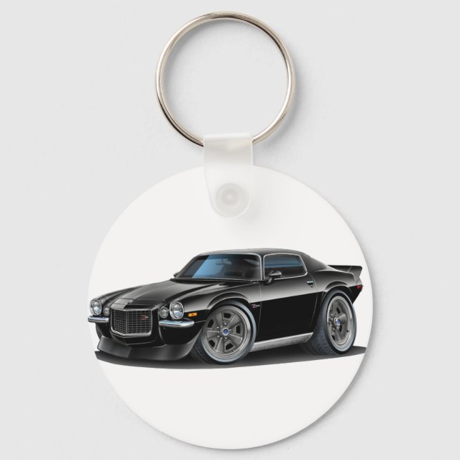 1970-73 Camaro Black Car Key Ring (Front)