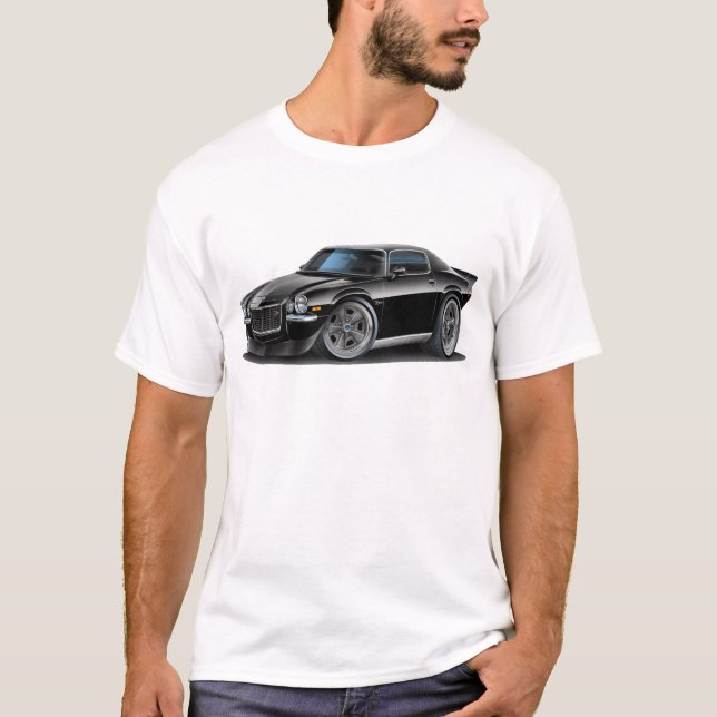 1970-73 Camaro Black Car T-Shirt (Front)