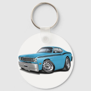 1970-74 Duster Lt Blue-Black Car Key Ring