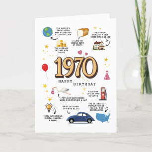 1970 Birthday Card For Dad or Mum