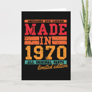 1970 Birthday Vintage Saying Card