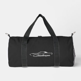 1970 Challenger Black Ghost Silhouette Duffle Bag