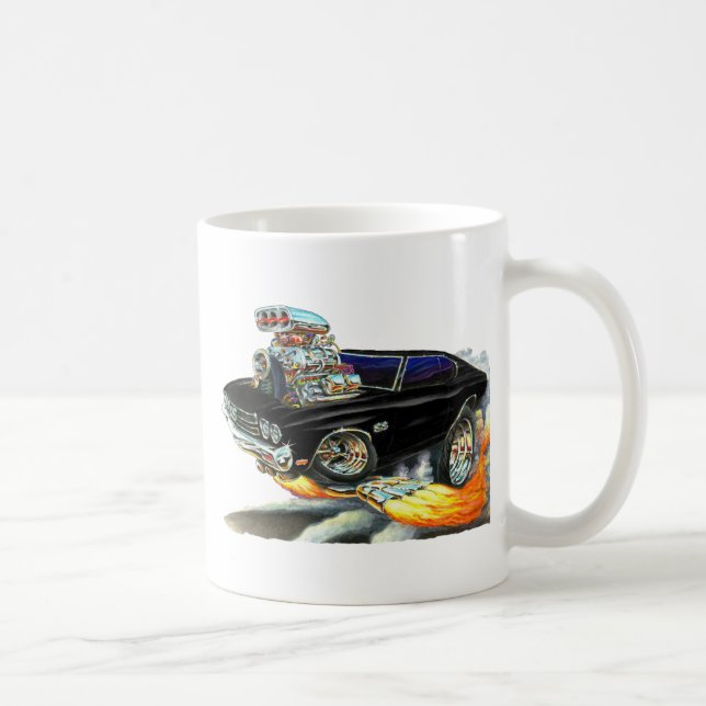 1970 Chevelle Black Car Coffee Mug (Right)