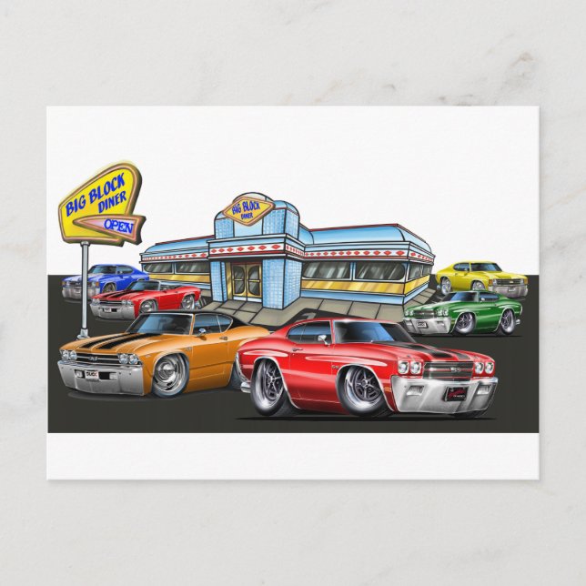 1970 Chevelle Diner Postcard (Front)