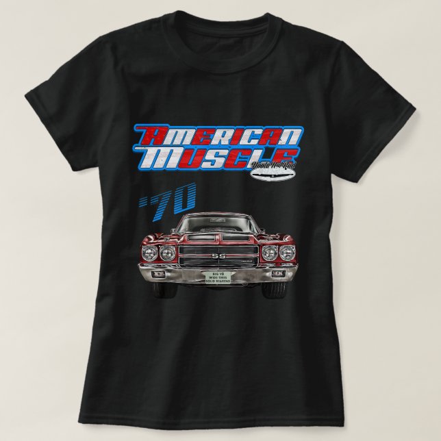 1970 Chevelle,Muscle Car,SS454,SS427,SS396,Hotrod, T-Shirt (Design Front)