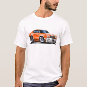 1970 Chevelle Orange-White Car T-Shirt
