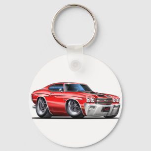 1970 Chevelle Red-Black Car Key Ring
