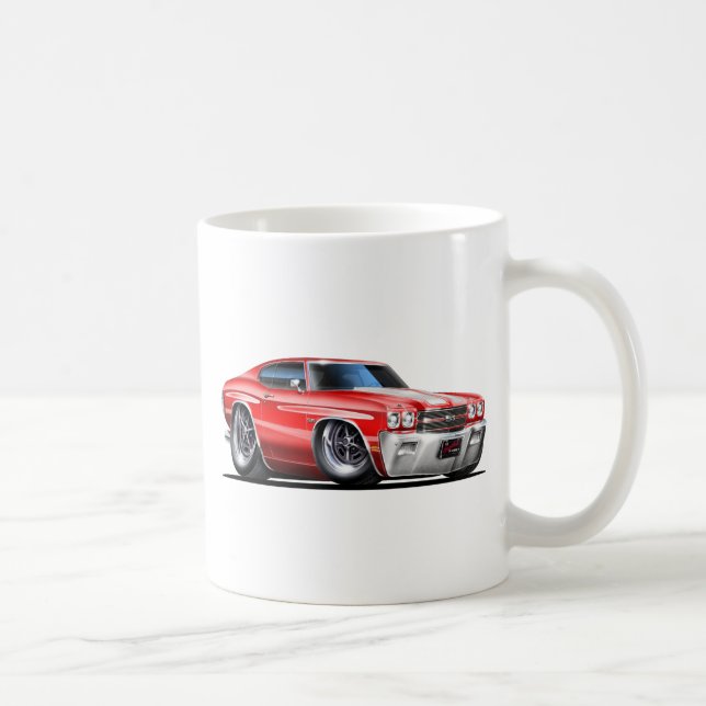 1970 Chevelle Red-White Car Coffee Mug (Right)