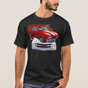 1970 Chevelle Red-White Car T-Shirt