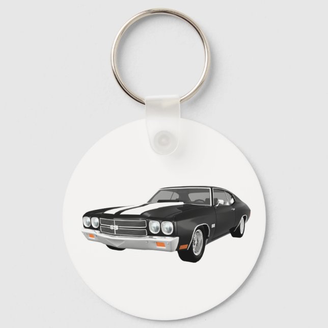 1970 Chevelle SS: Black Finish: Key Ring (Front)