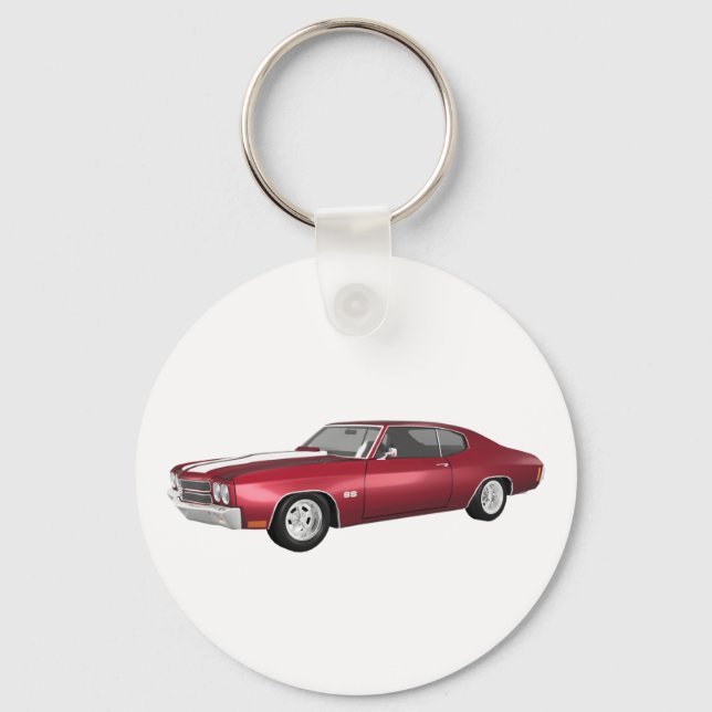 1970 Chevelle SS: Candy Apple Finish: Key Ring (Front)