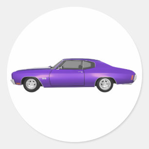 1970 Chevelle SS: Purple Finish: Classic Round Sticker
