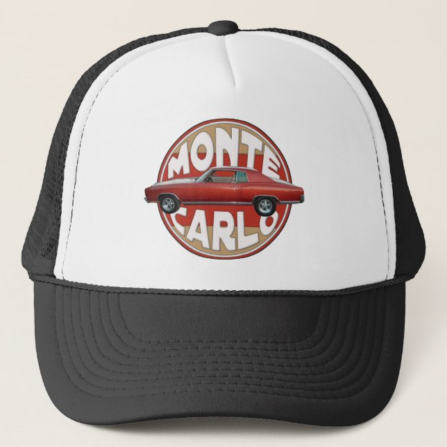 1970 Chevy Monte Carlo Red Line Trucker Hat (Front)
