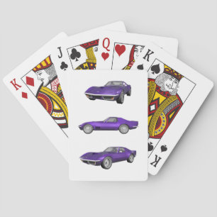 1970 Corvette: Purple Finish Playing Cards