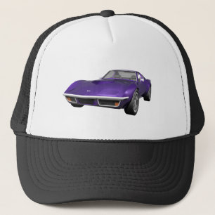 1970 Corvette Sports Car: Purple Finish: Trucker Hat