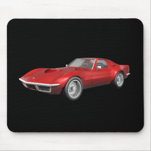 1970 Corvette Sports Car: Red Finish Mouse Pad