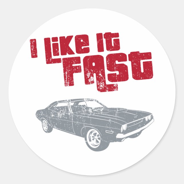 1970 Dodge Challenger Classic Round Sticker (Front)