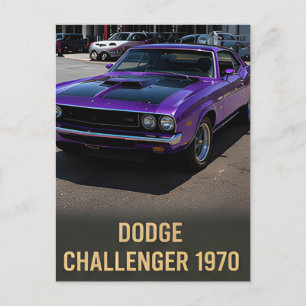 1970 Dodge Challenger Vintage American Muscle Car Postcard