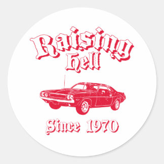 1970 Dodge Hemi Challenger Classic Round Sticker