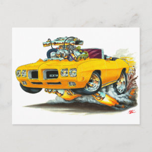 1970 GTO Orange Convertible Postcard